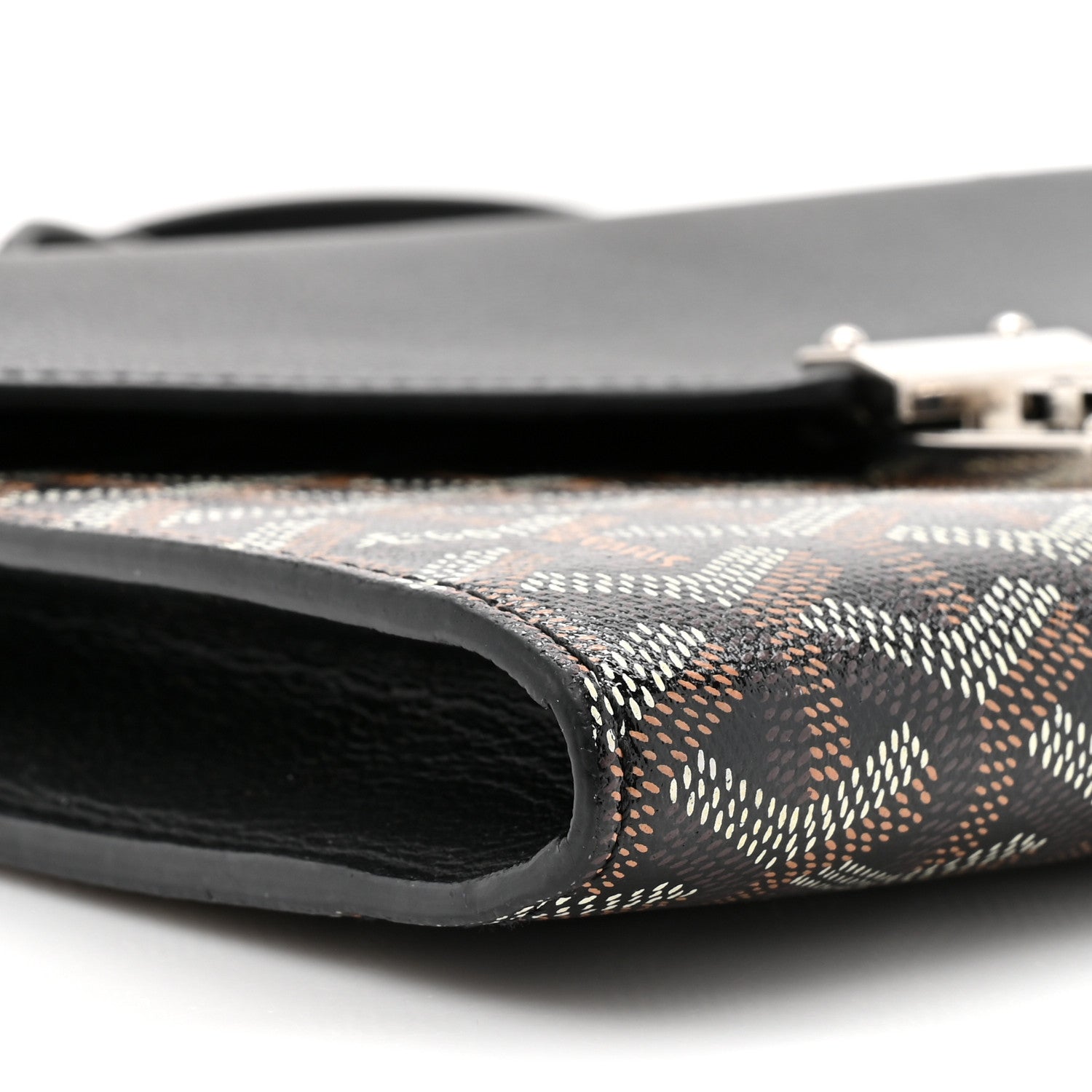Goyardine Calfskin Chypre Wallet Pouch Black