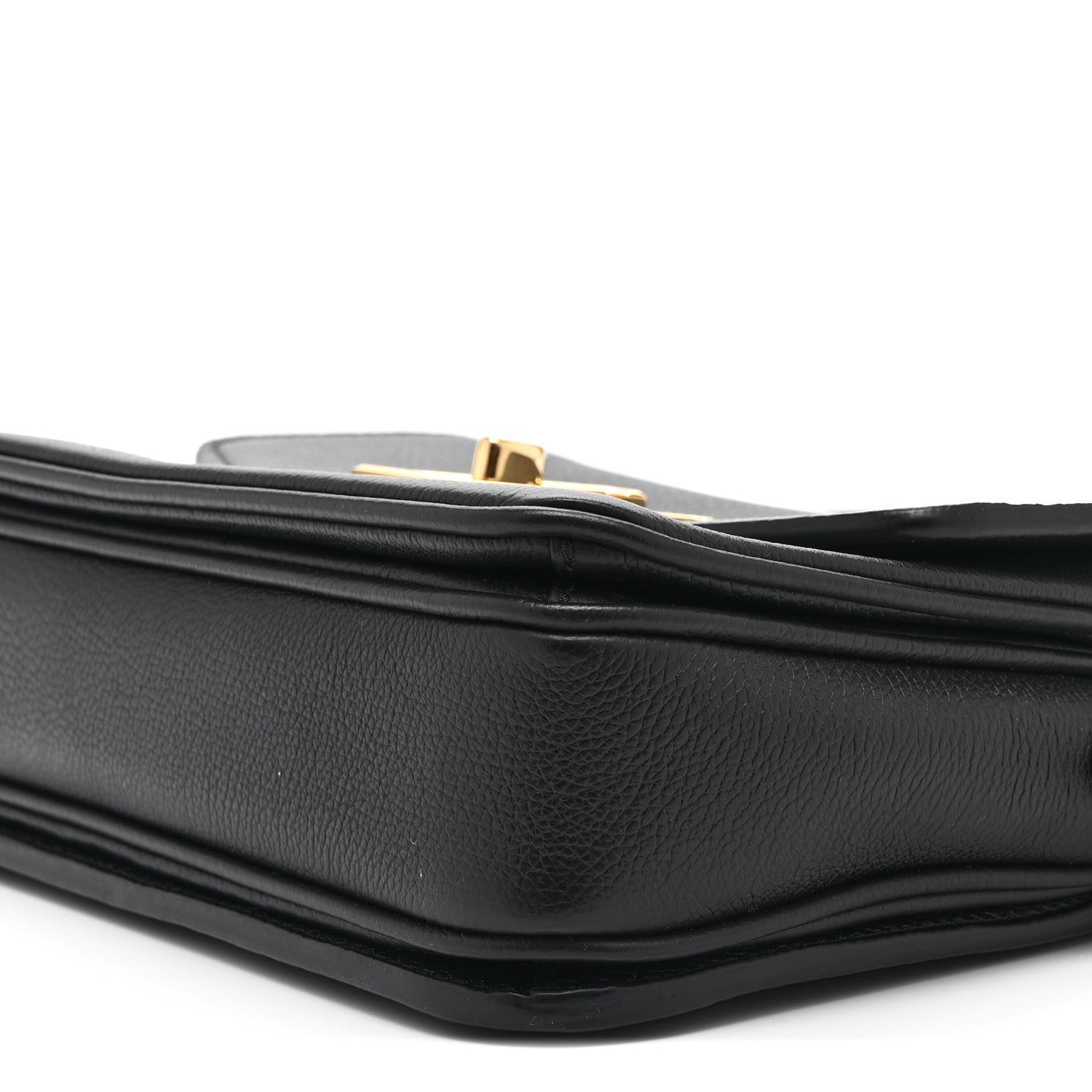 Grained Calfskin Lockme Oxford Black