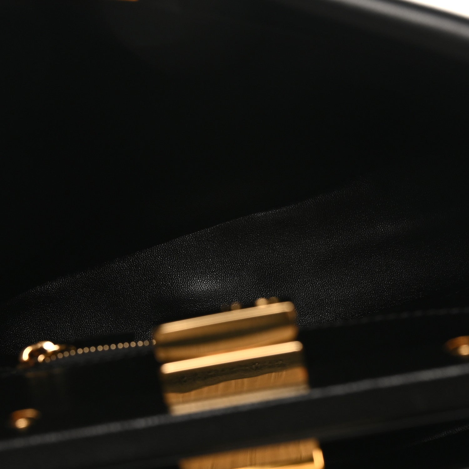 Shearling Nappa Macro FF 1974 Mini Peekaboo Iconic Satchel Tobacco Black