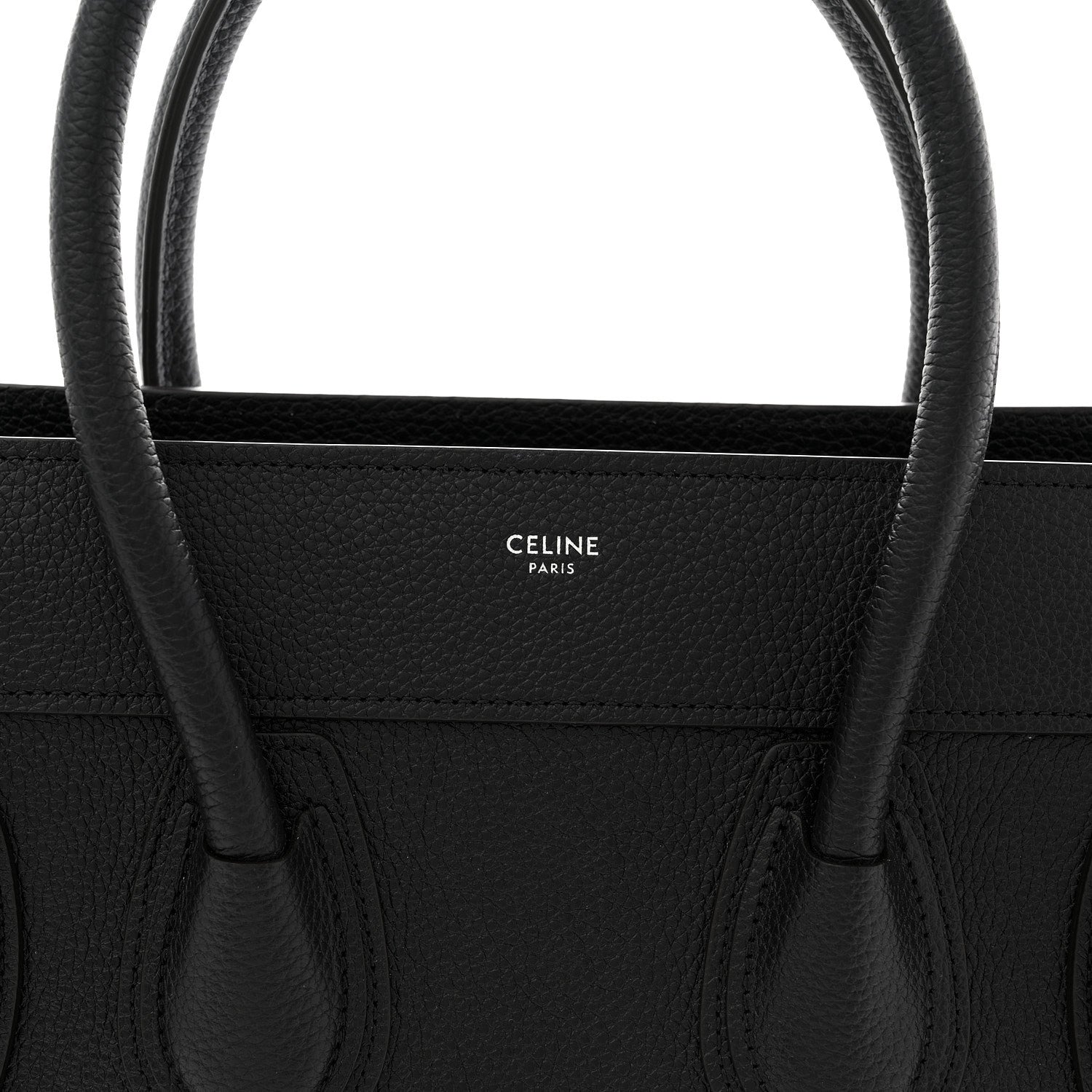 Drummed Calfskin Micro Luggage Black