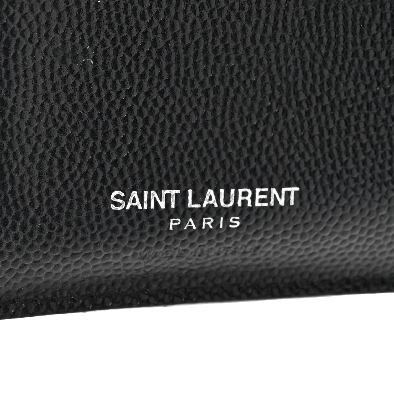 Grain De Poudre Matelasse Chevron Monogram Compact Tri Fold Wallet Black