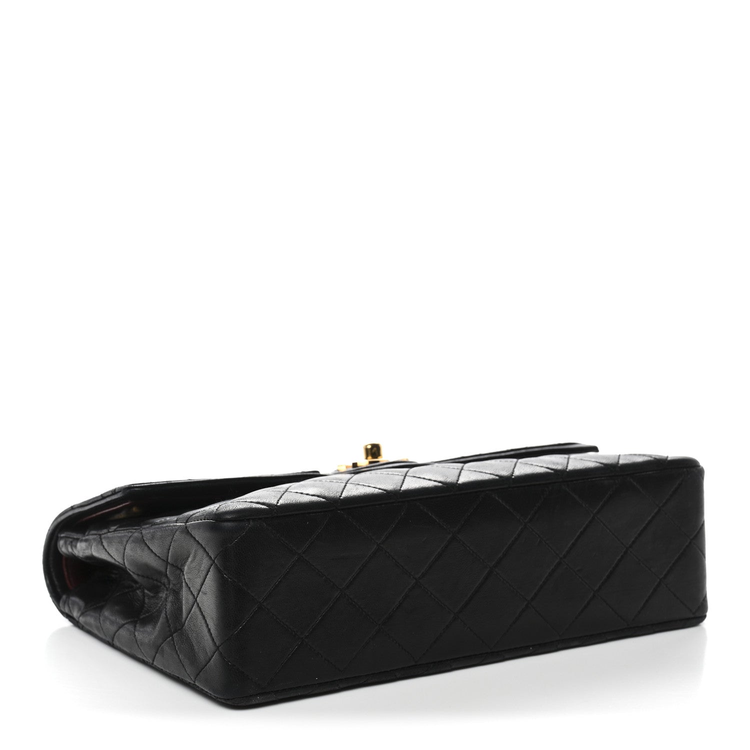 Lambskin Quilted Medium Single Flap Black