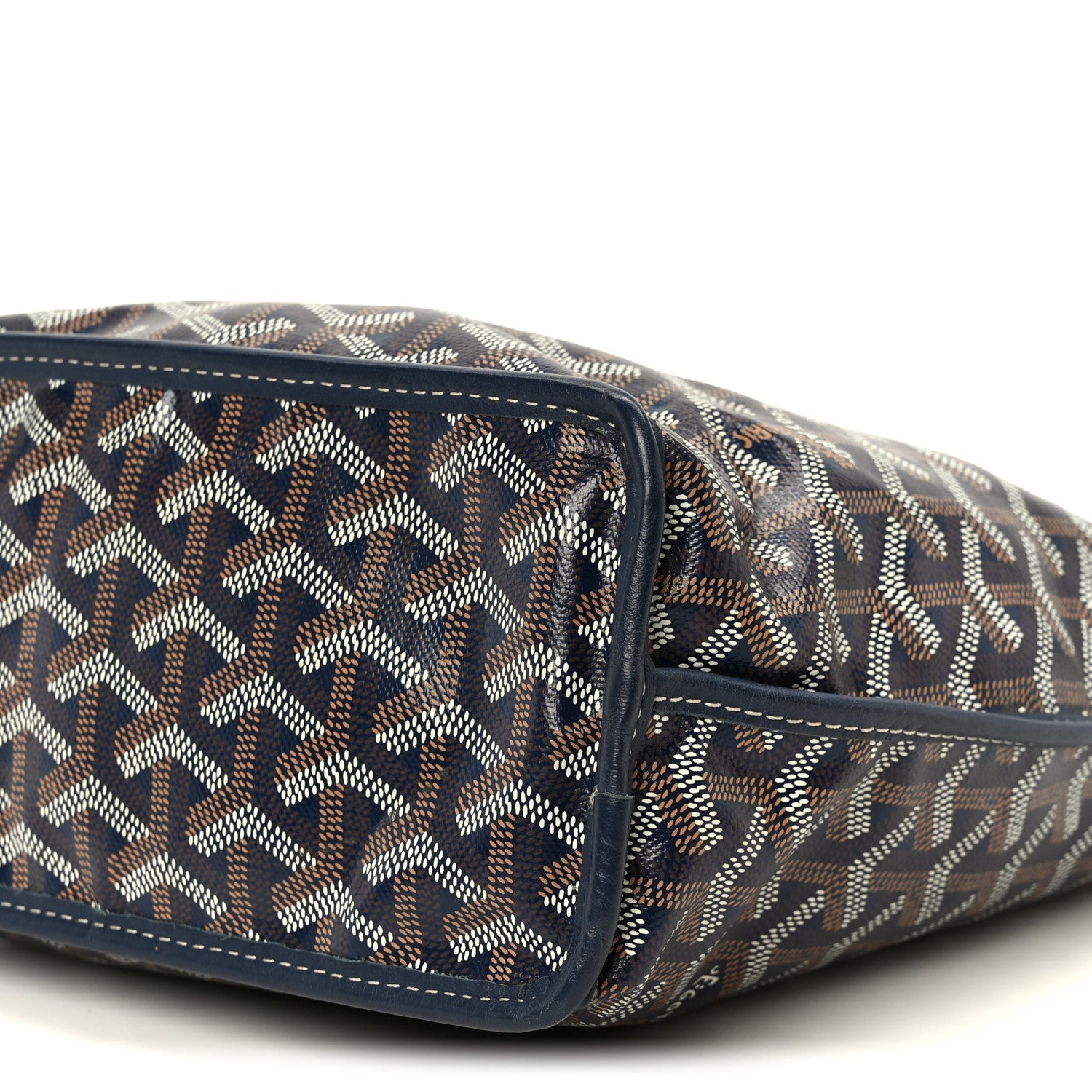 Goyardine Reversible Mini Anjou Navy