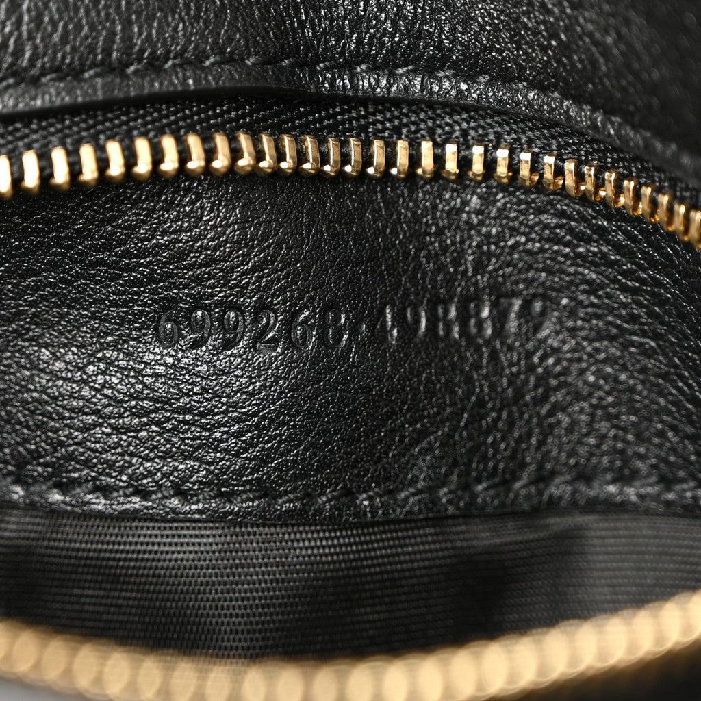 Roxy Calfskin Blondie Chain Shoulder Flap Bag Black