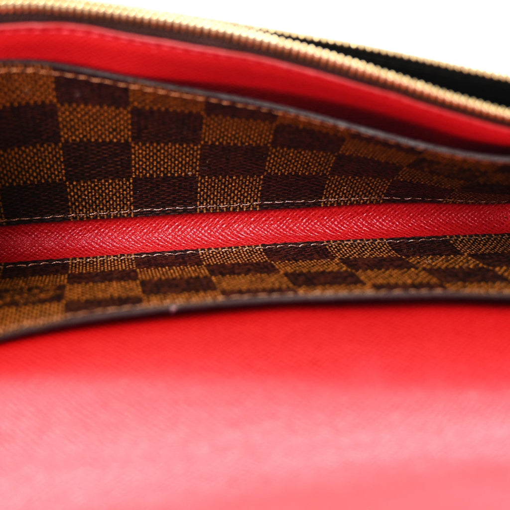 Damier Ebene Emilie Wallet Red