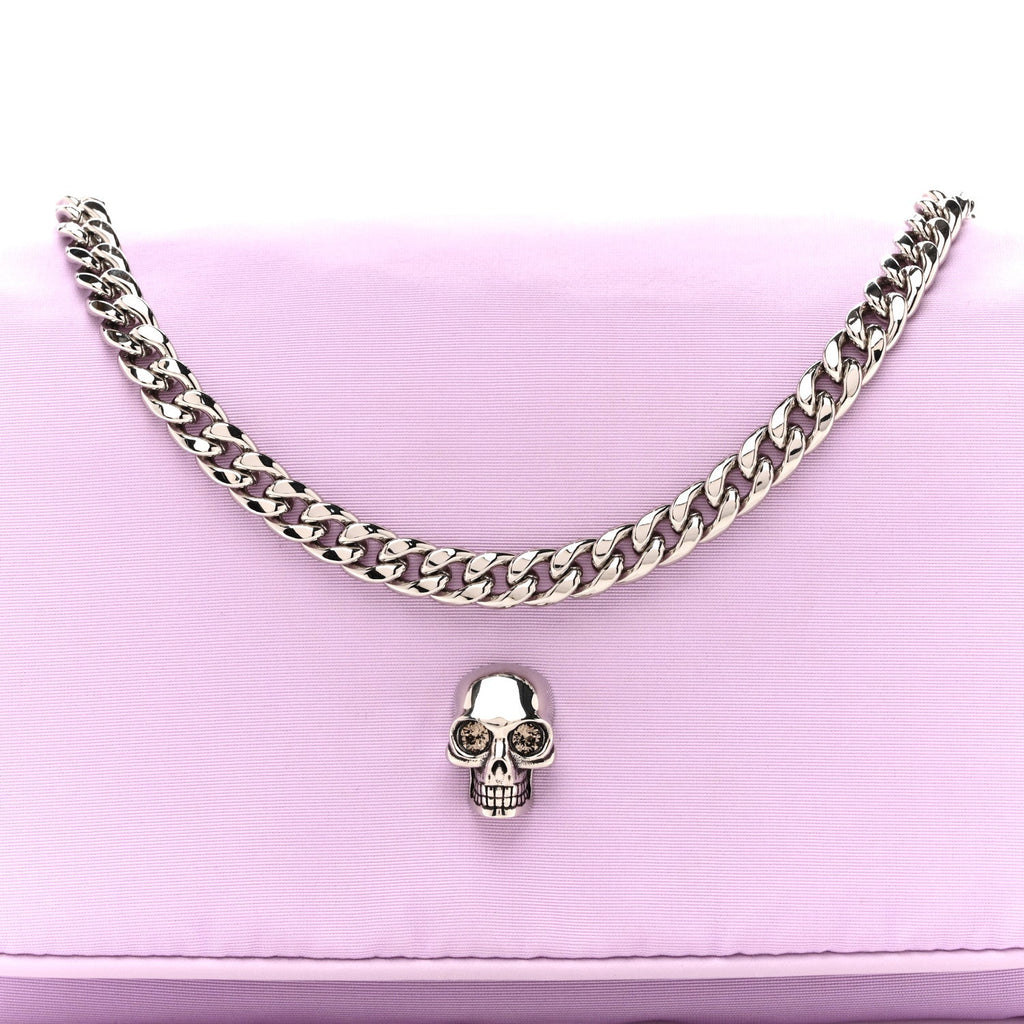 Nylon Skull Camera Crossbody Bag Lilac