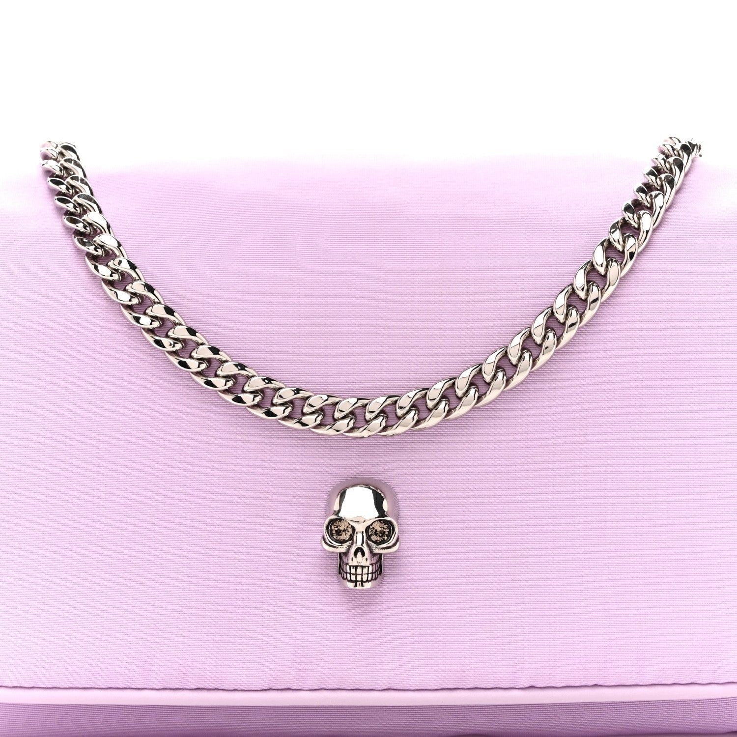 Nylon Skull Camera Crossbody Bag Lilac