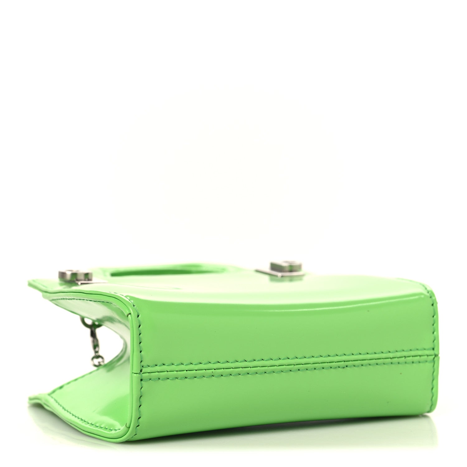 Brushed Calfskin Micro Wanda Top Handle Bag Green