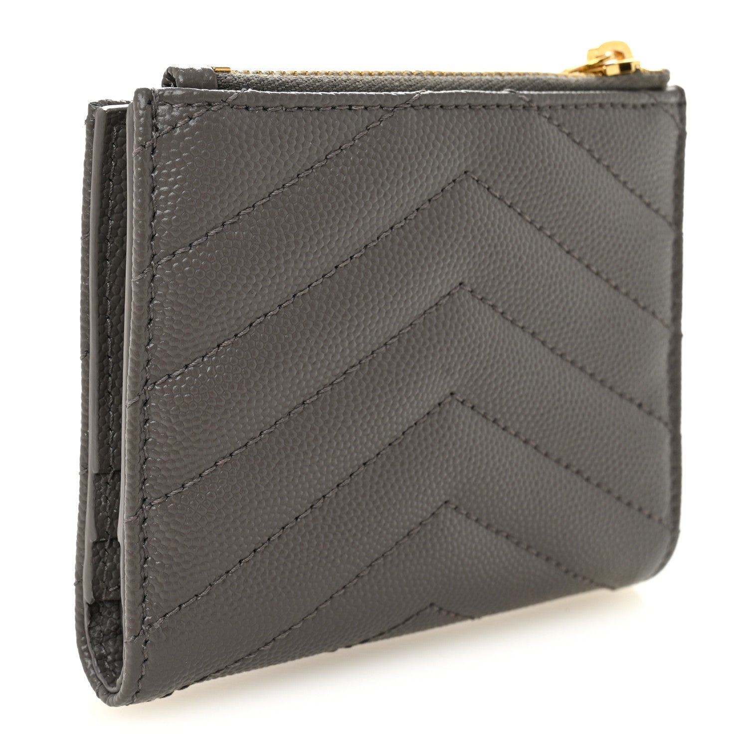 Grain De Poudre Matelasse Chevron Monogram Zipped  Case Tech Fog