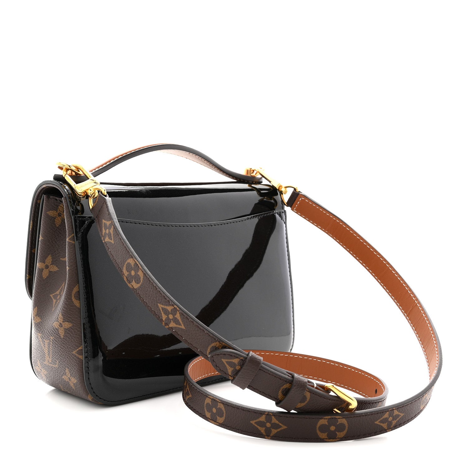 Patent Calfskin Monogram Cherrywood BB Black