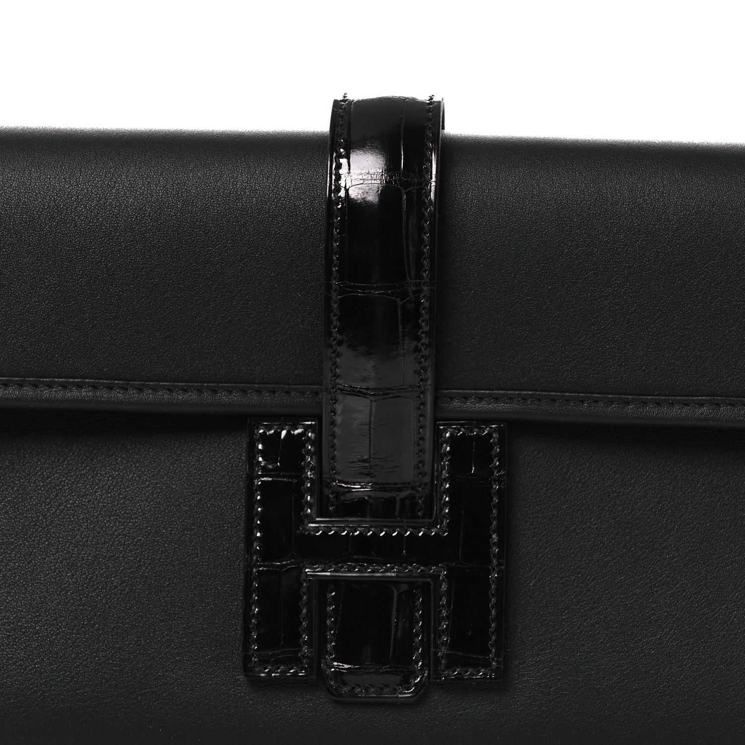 Swift Shiny Alligator Jige Elan 29 Touch Clutch Black