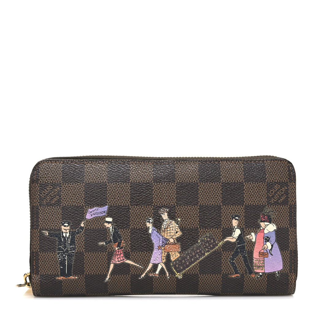 Damier Ebene Illustre Zippy Wallet Violet