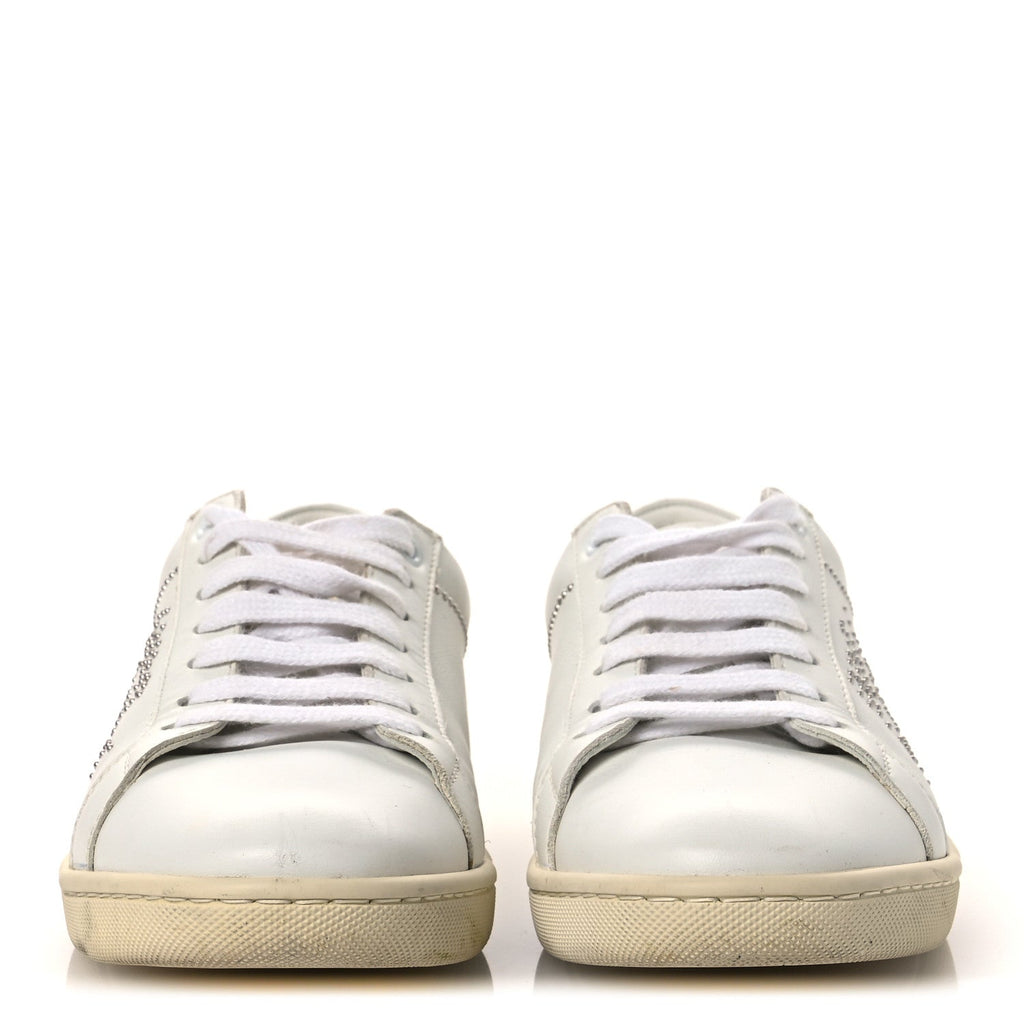 Calfskin Studded SL/08 Low Top Sneakers 37.5 White