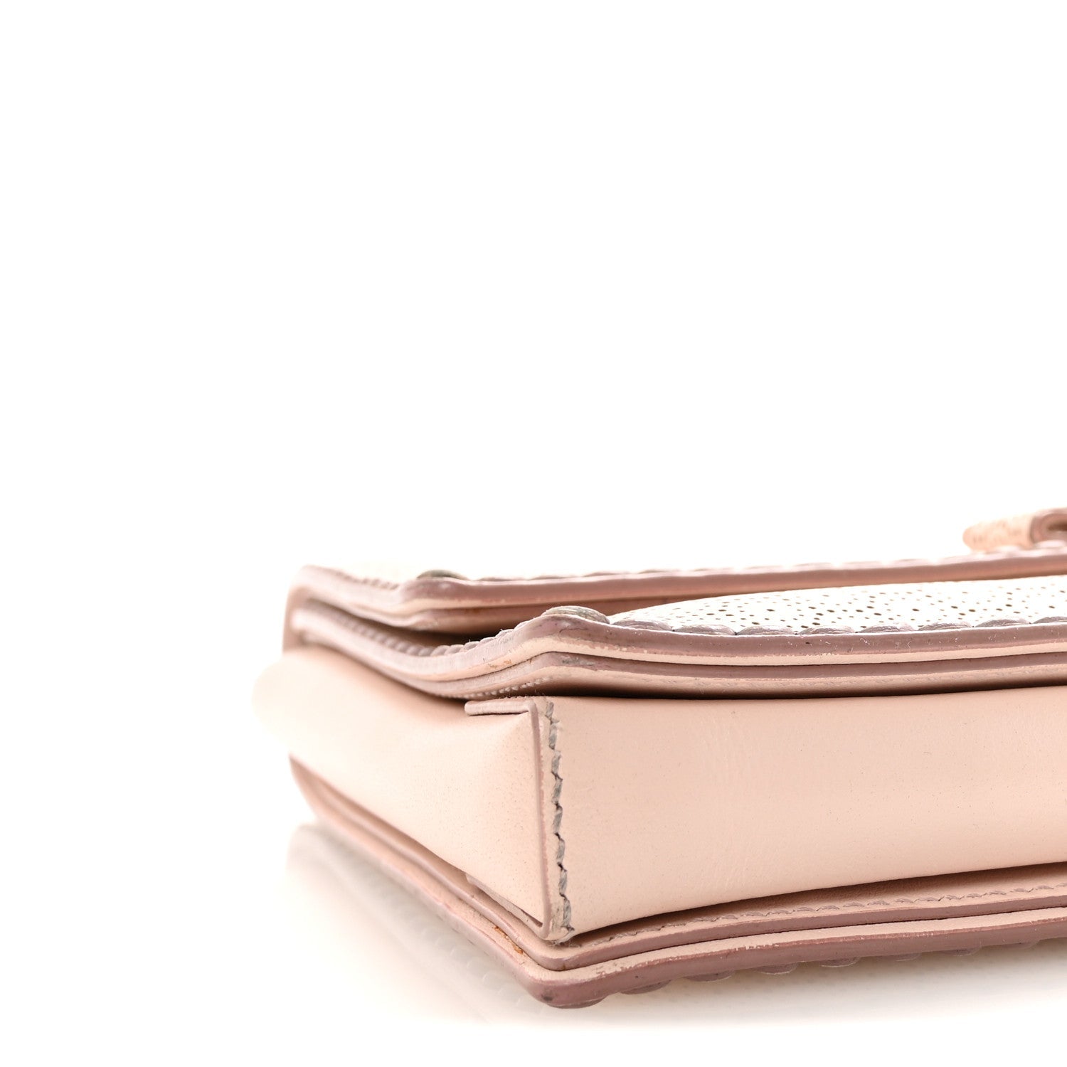 Perforated Calfskin Ginny Bow Crossbody Bag Light Pink