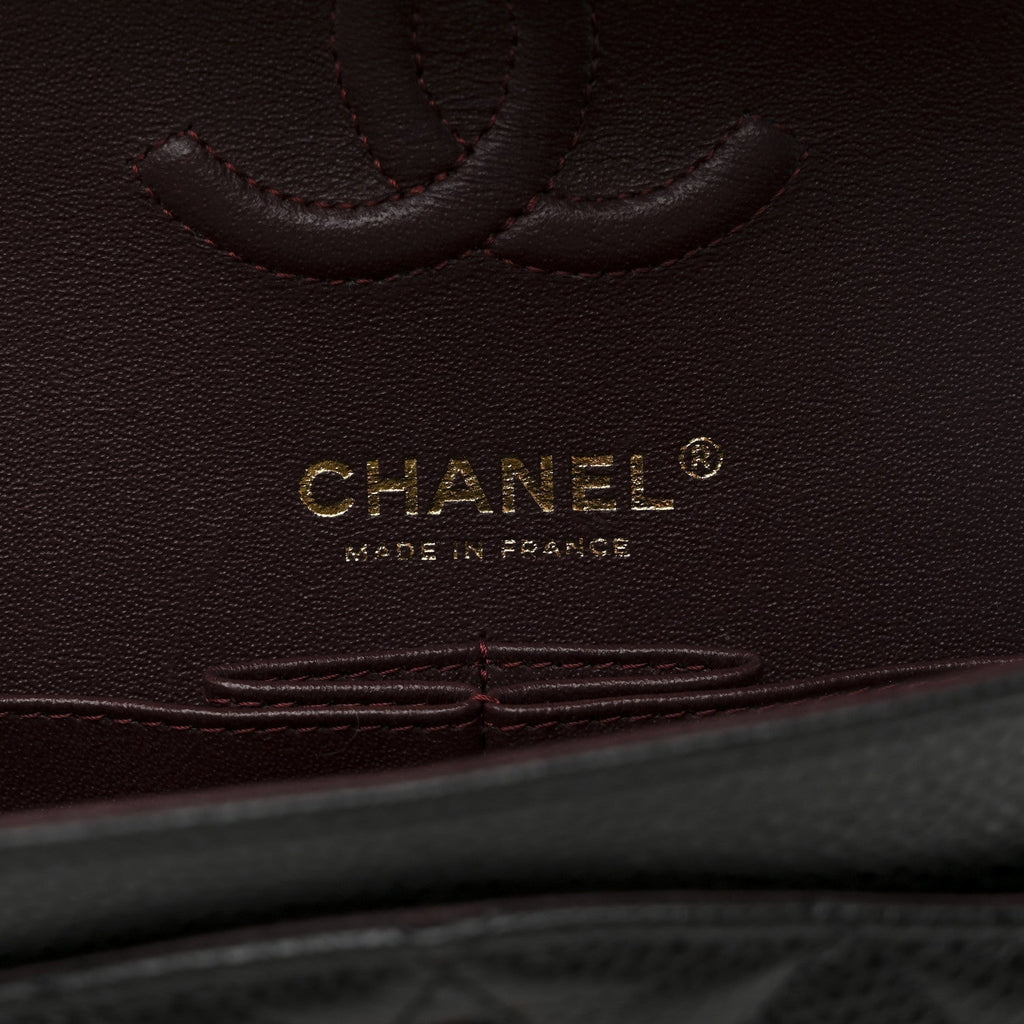 Caviar Quilted Small Double Flap Black