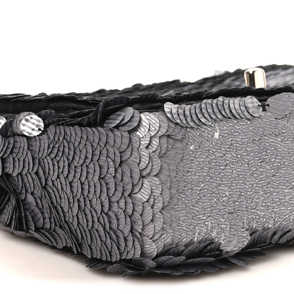 Sequin Small Single Flap Silver