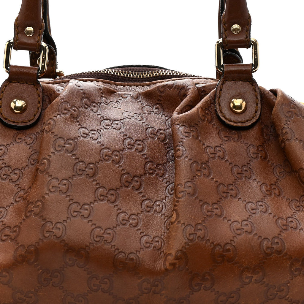 Guccissima Medium Sukey Tote Brown