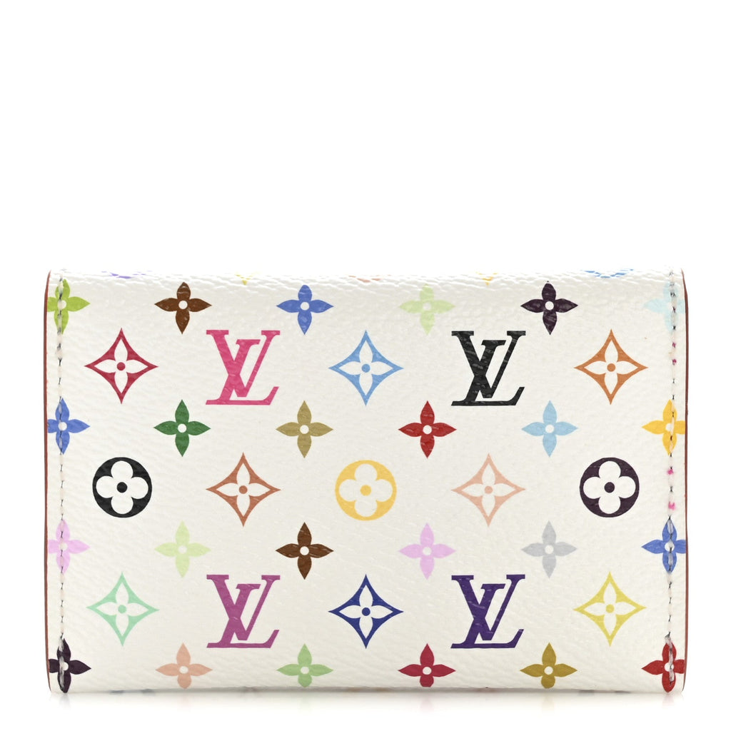 LV X TM Monogram Multicolor Slim  Holder White