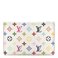 LV X TM Monogram Multicolor Slim  Holder White