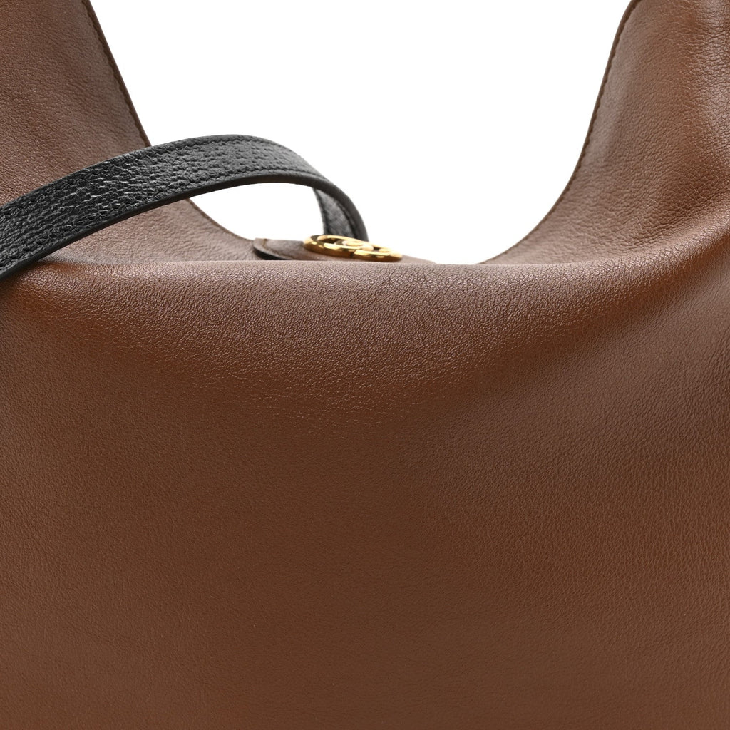 Softy Wonka Textured Dollar Calfskin Medium Diana Shoulder Bag Cuir Black