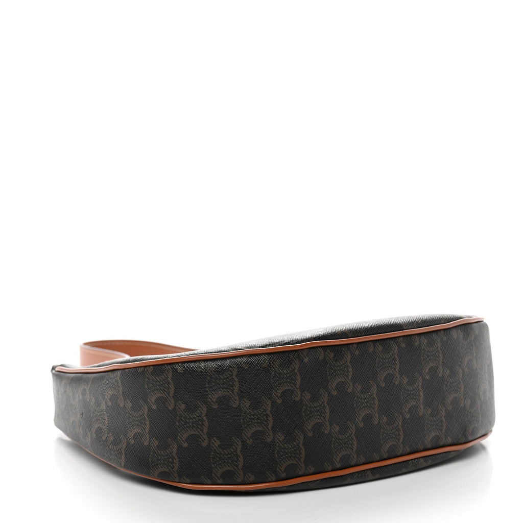 Triomphe Canvas Calfskin Ava Shoulder Bag Tan