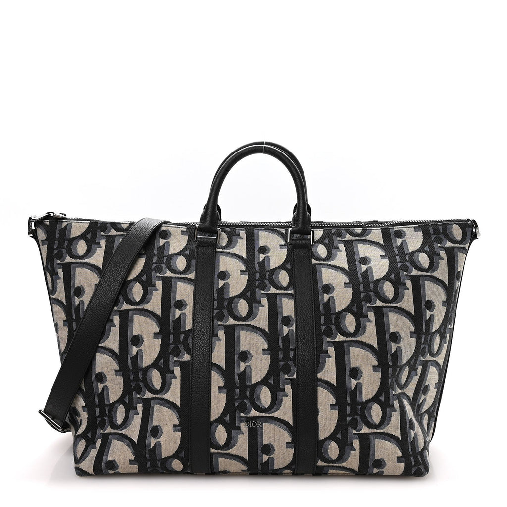 Maxi Oblique Jacquard Weekender 40 Beige Black