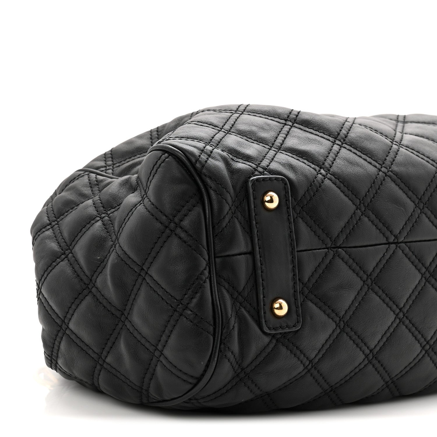 Calfskin Quilted Stam Black
