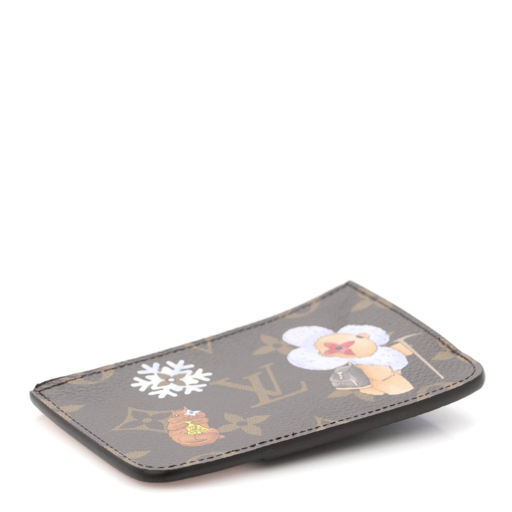 Monogram Vivenne Winter Holiday Zipped Romy  Holder Snowy Pearl