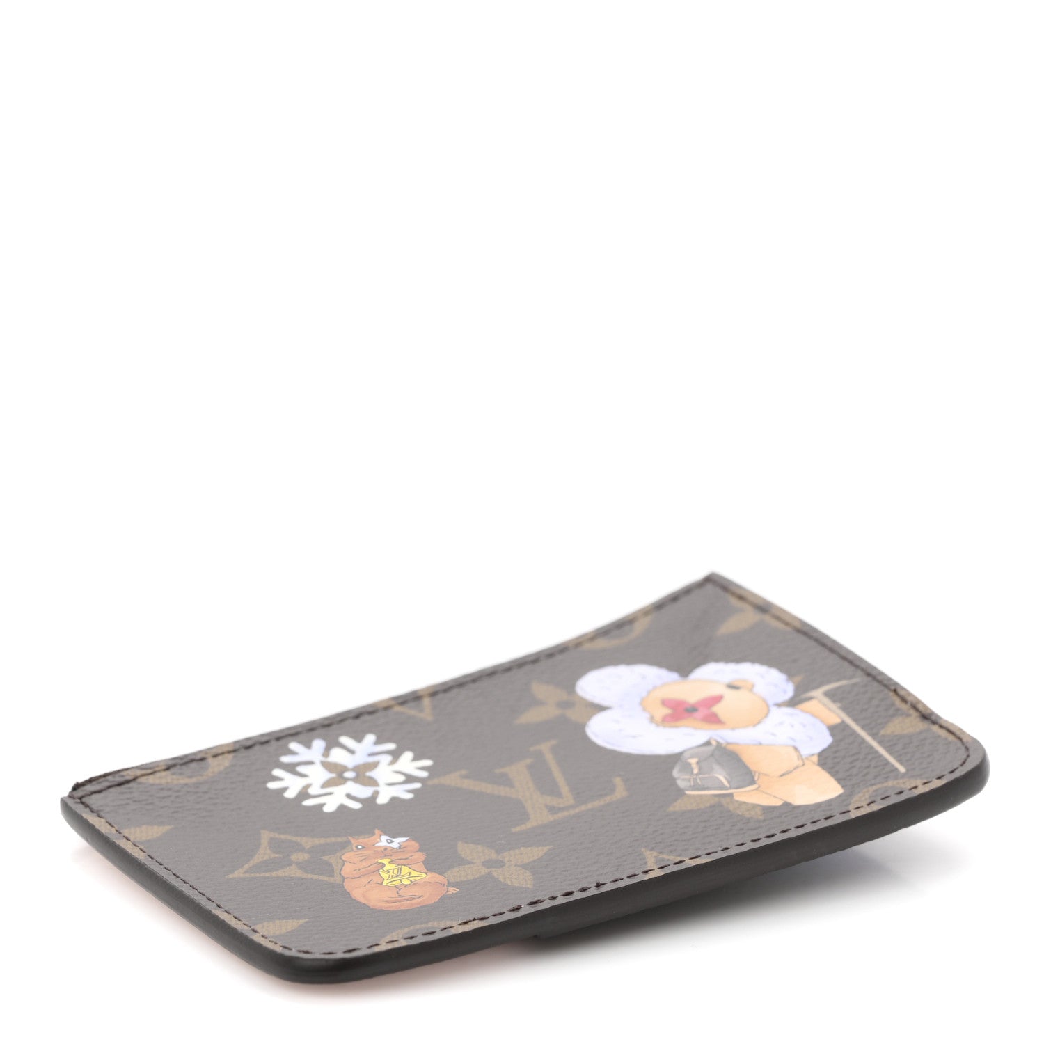 Monogram Vivenne Winter Holiday Zipped Romy  Holder Snowy Pearl