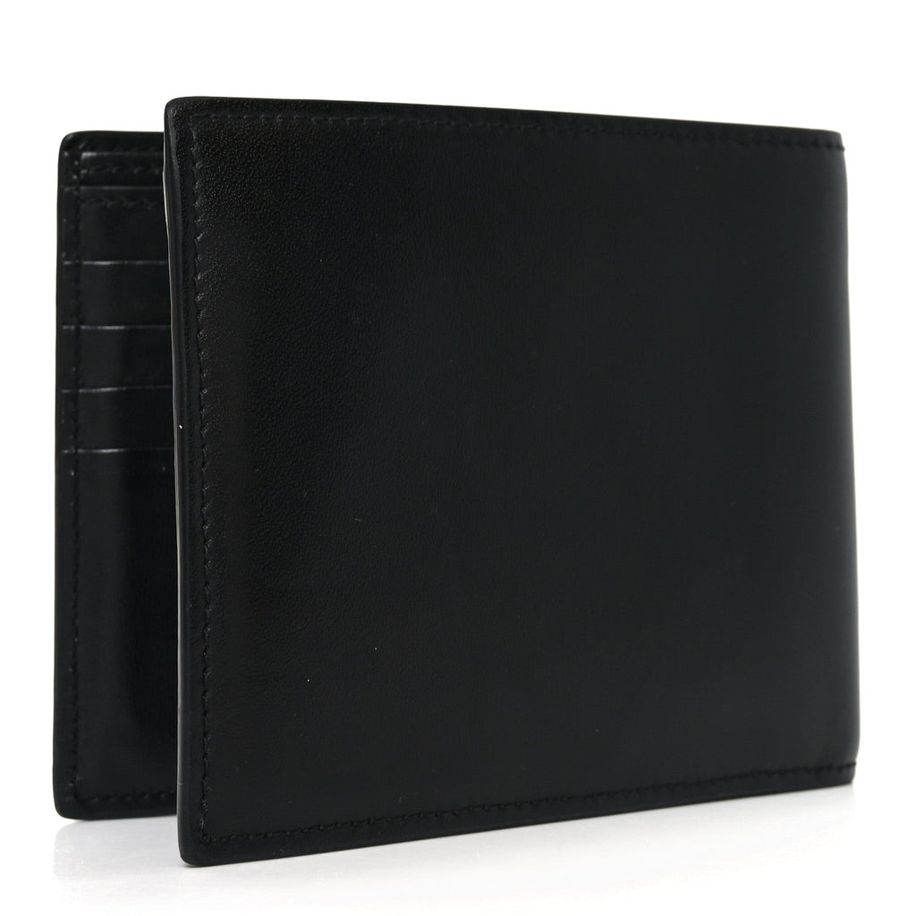 Matte Calfskin Tiny Cassandre East West Wallet Black