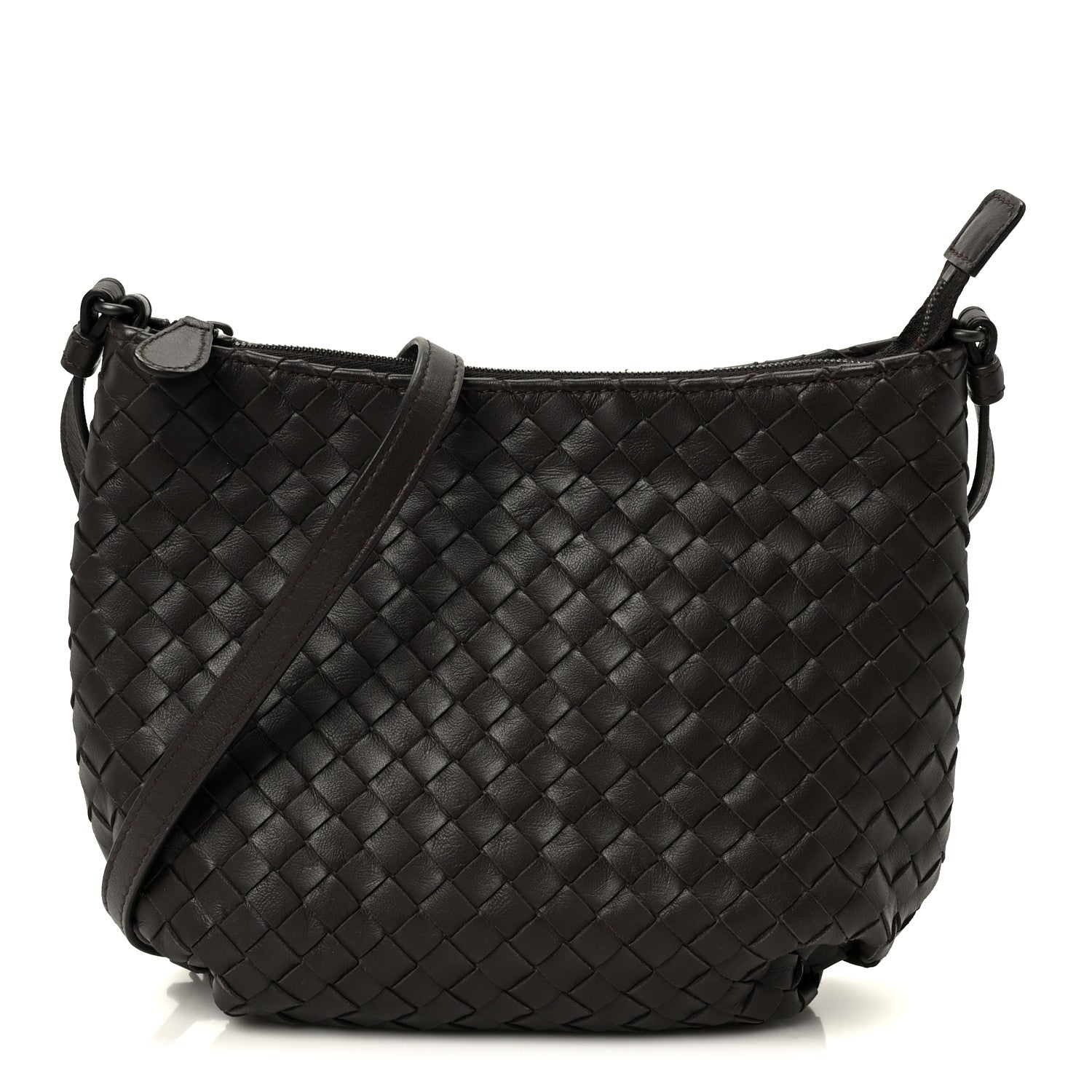 Nappa Intrecciato Crossbody Ebano