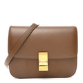 Box Calfskin Medium Classic Box Flap Bag Camel