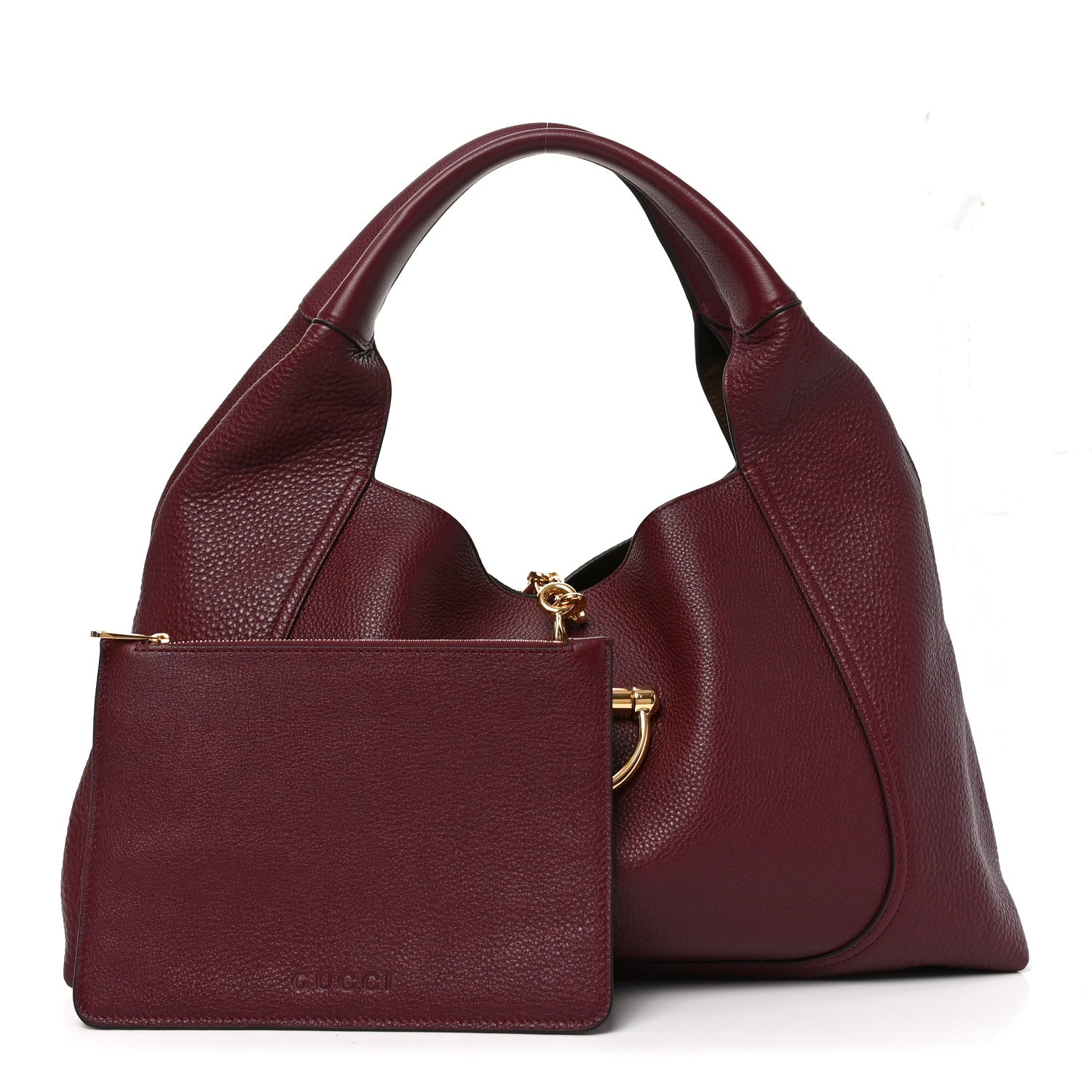 Grained Calfskin Softbit Maxi Shoulder Bag Rosso