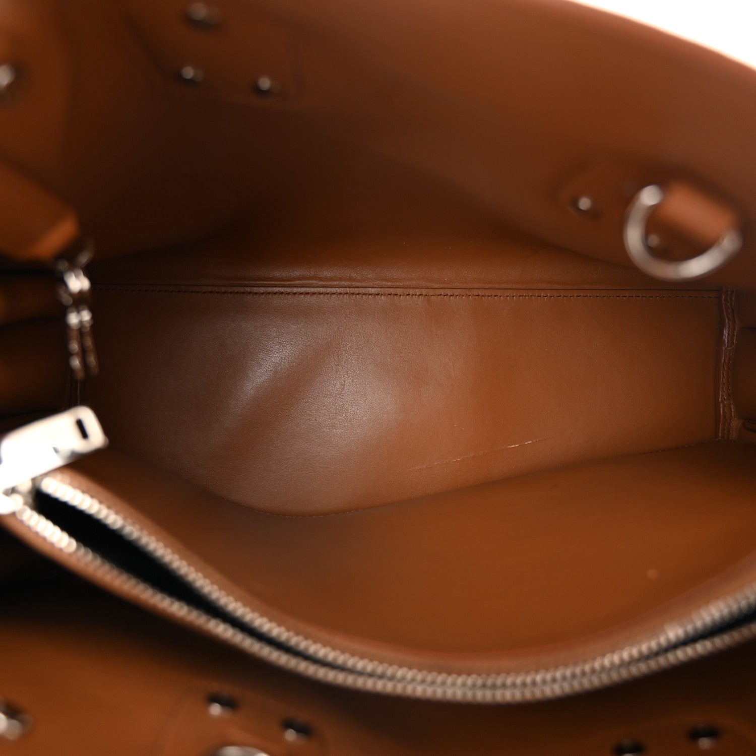 Grained Calfskin Small Sac De Jour Saddle Brown
