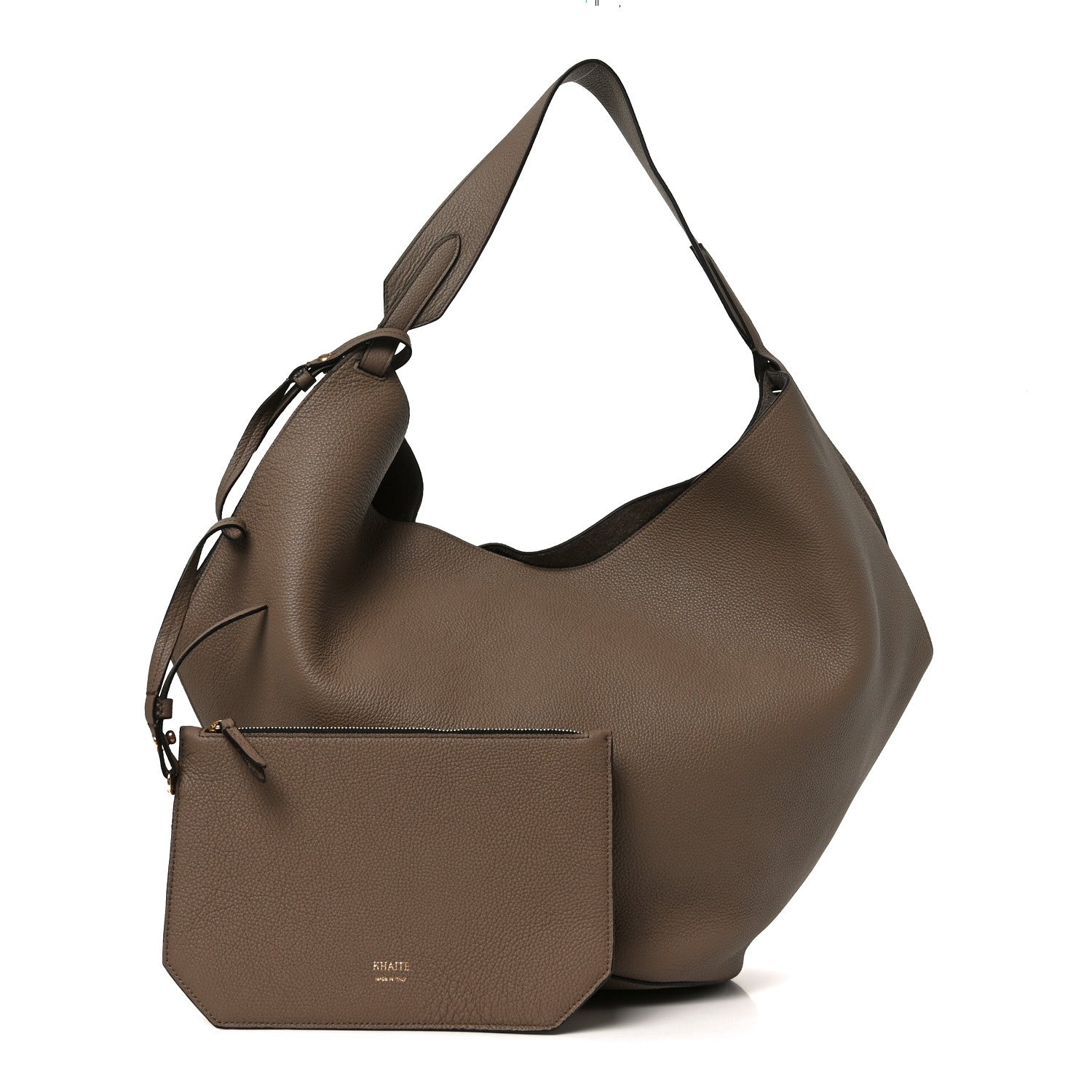 Pebbled Sport Calfskin Medium Lotus Tote Mokka