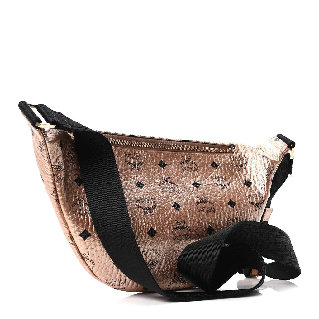 Metallic Visetos Stark Belt Bag Champagne Gold