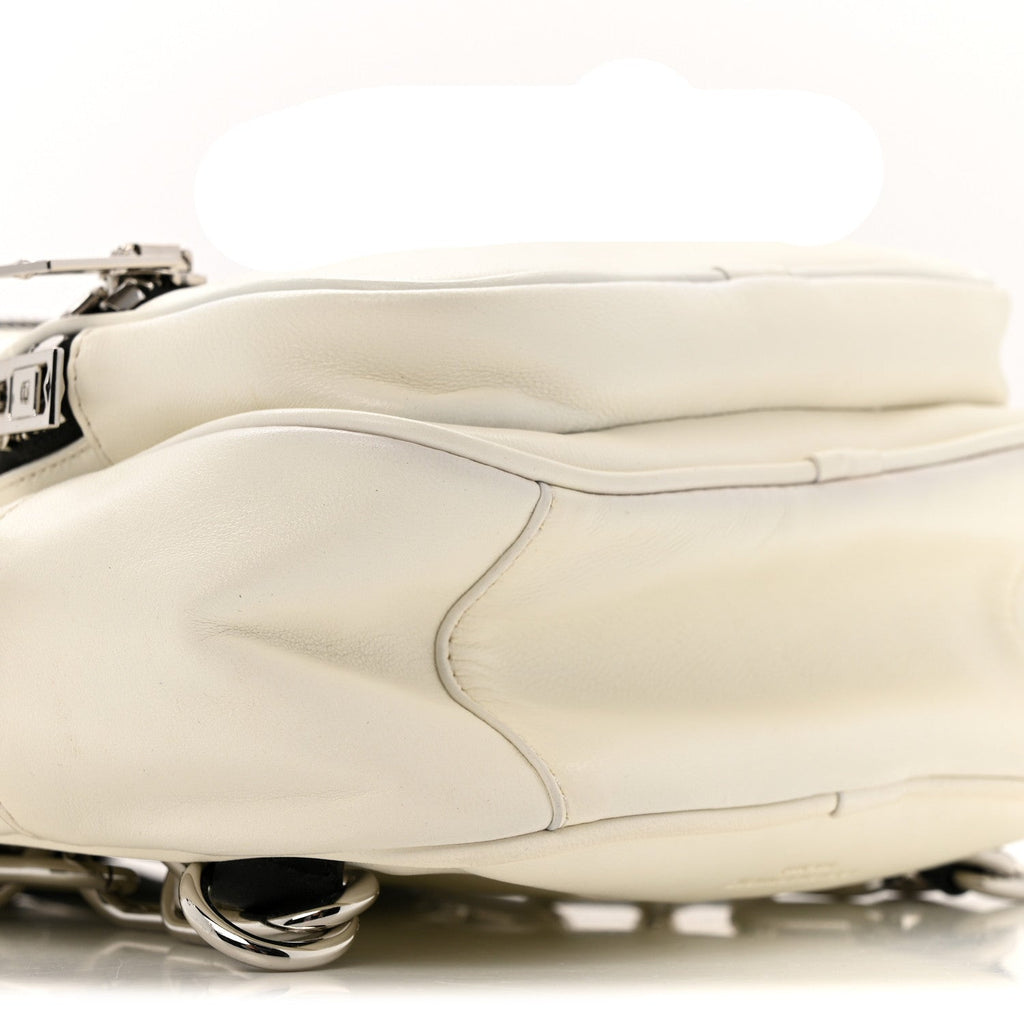 Lambskin Medium Attica Backpack White