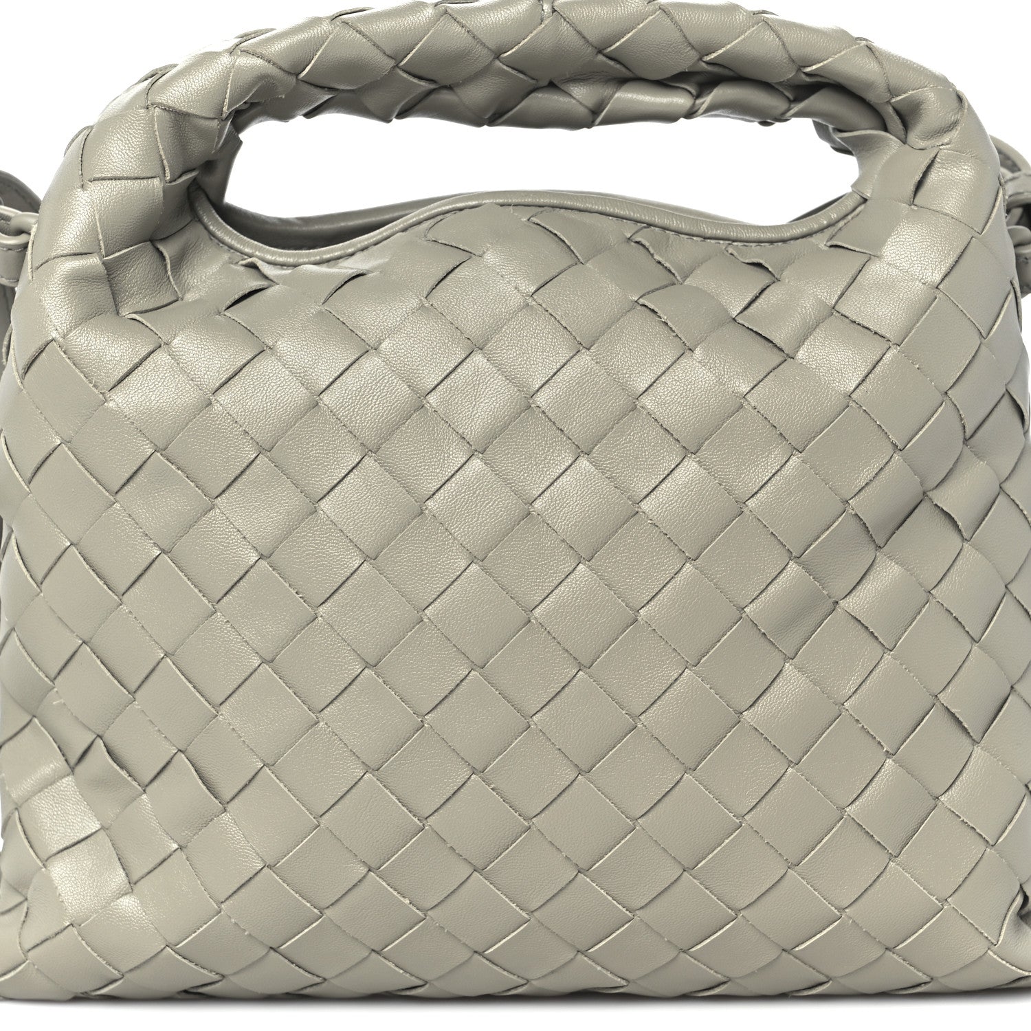 Calfskin Intrecciato Mini Hop Travertine