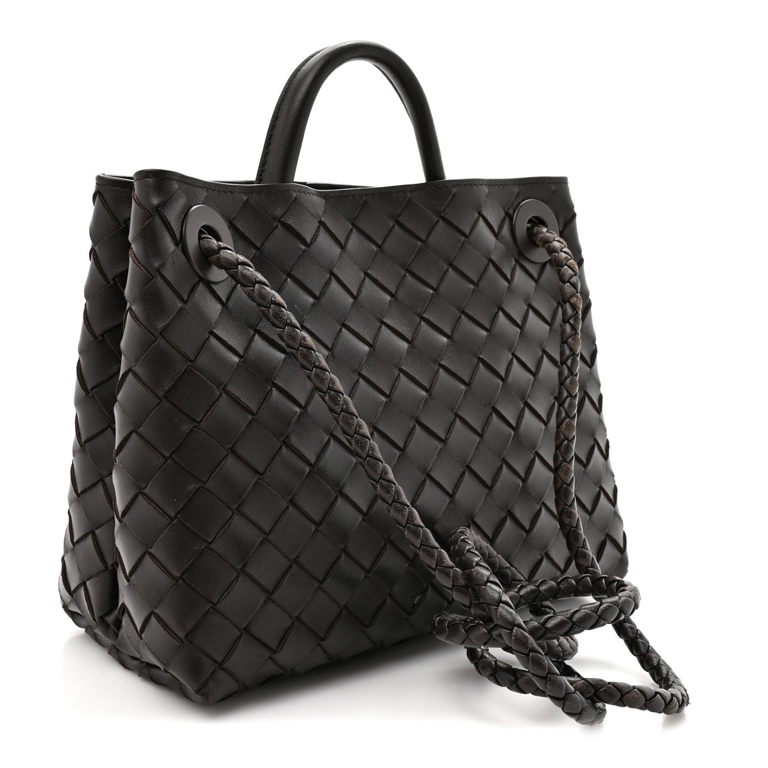 Nappa Intrecciato Small Andiamo Shoulder Bag Fondant