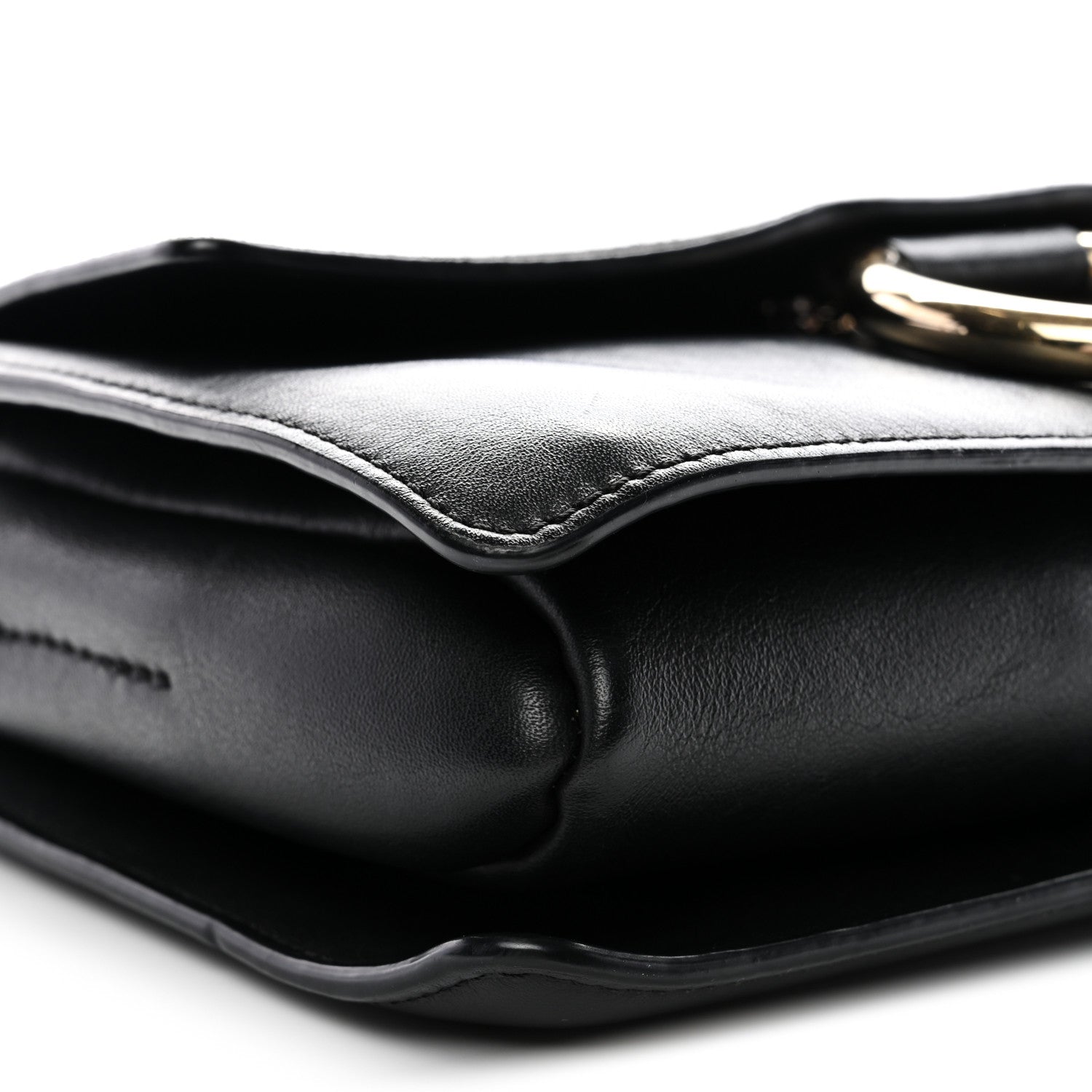 Suede Calfskin Small Faye Shoulder Bag Black