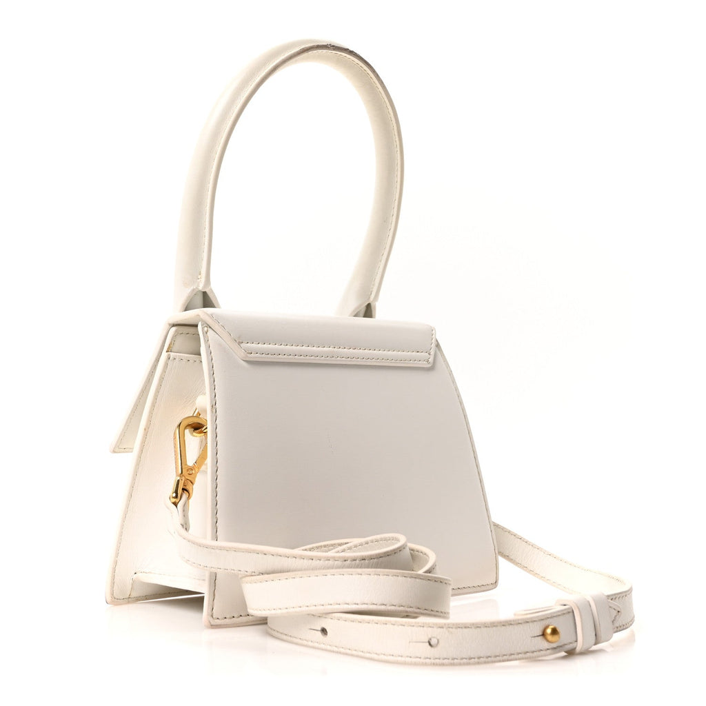 Smooth Calfskin Le Chiquito Moyen White