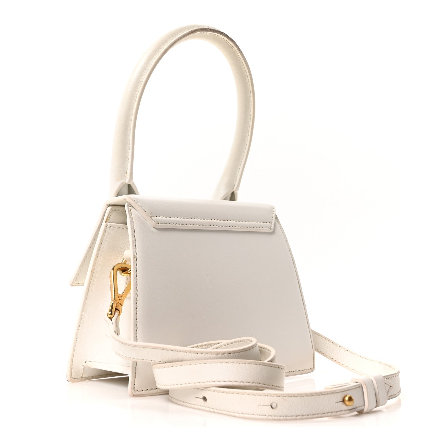 Smooth Calfskin Le Chiquito Moyen White