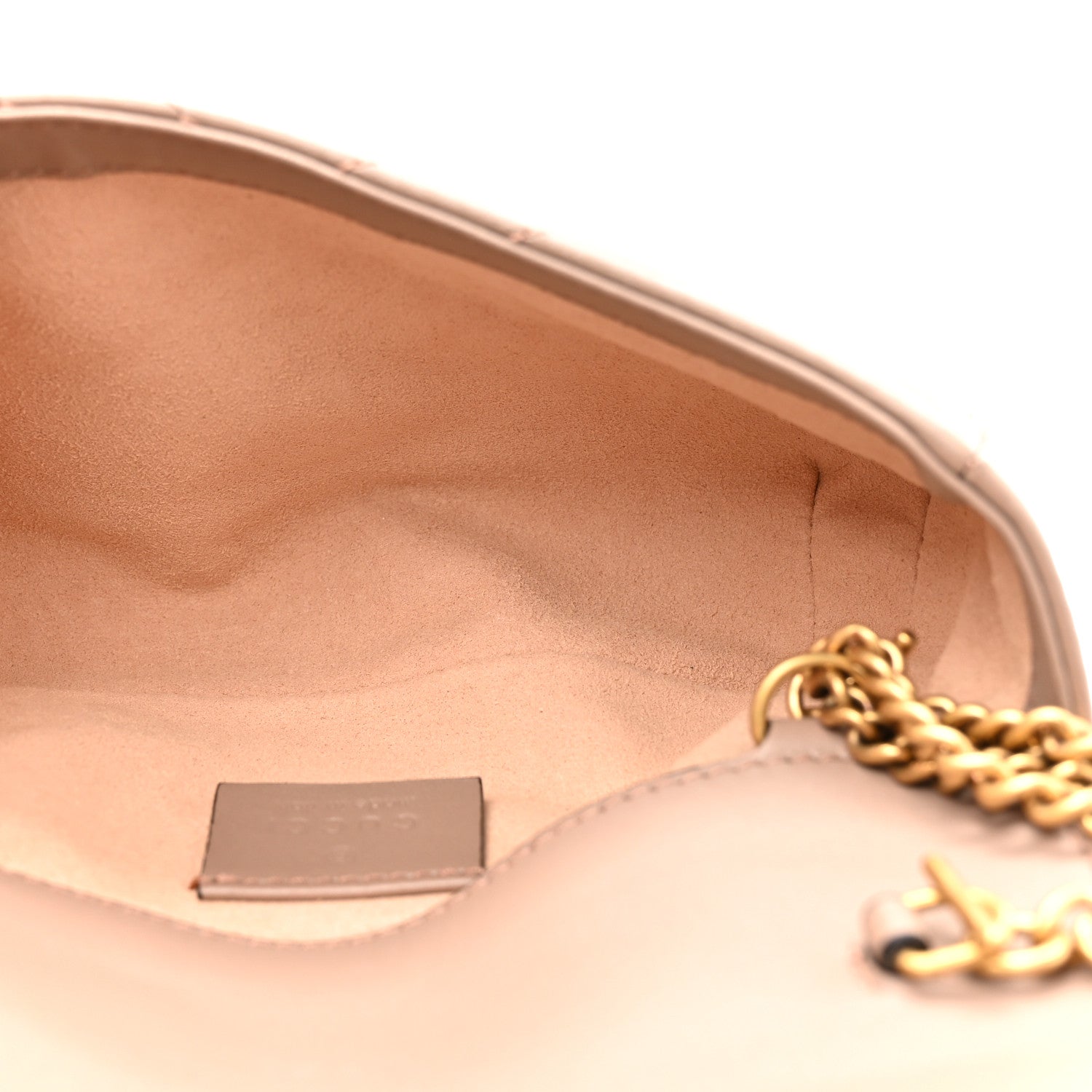 Calfskin Matelasse Super Mini GG Marmont Shoulder Bag Porcelain Rose