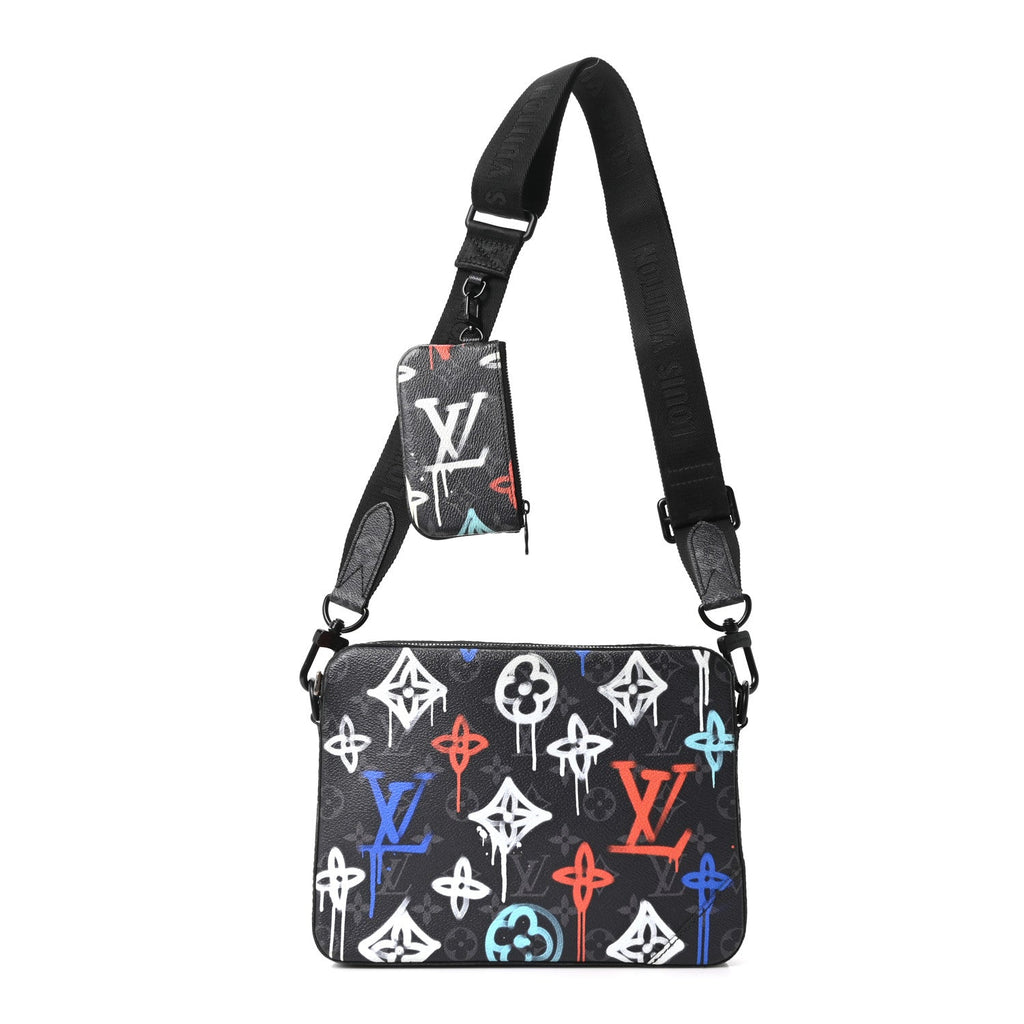 Monogram Eclipse LV Graffiti Trio Messenger Multicolor