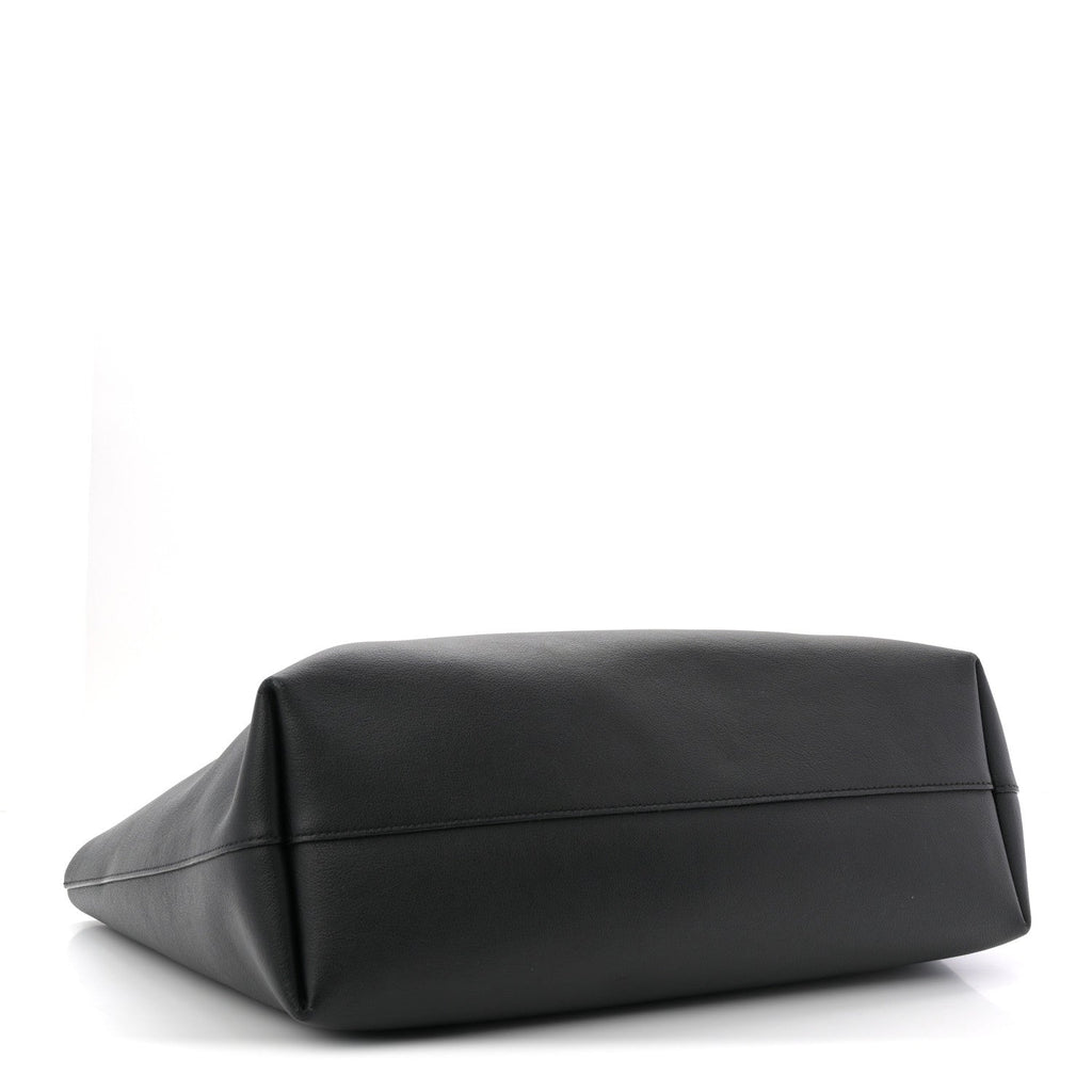 Calfskin Large Shopping Tote Black
