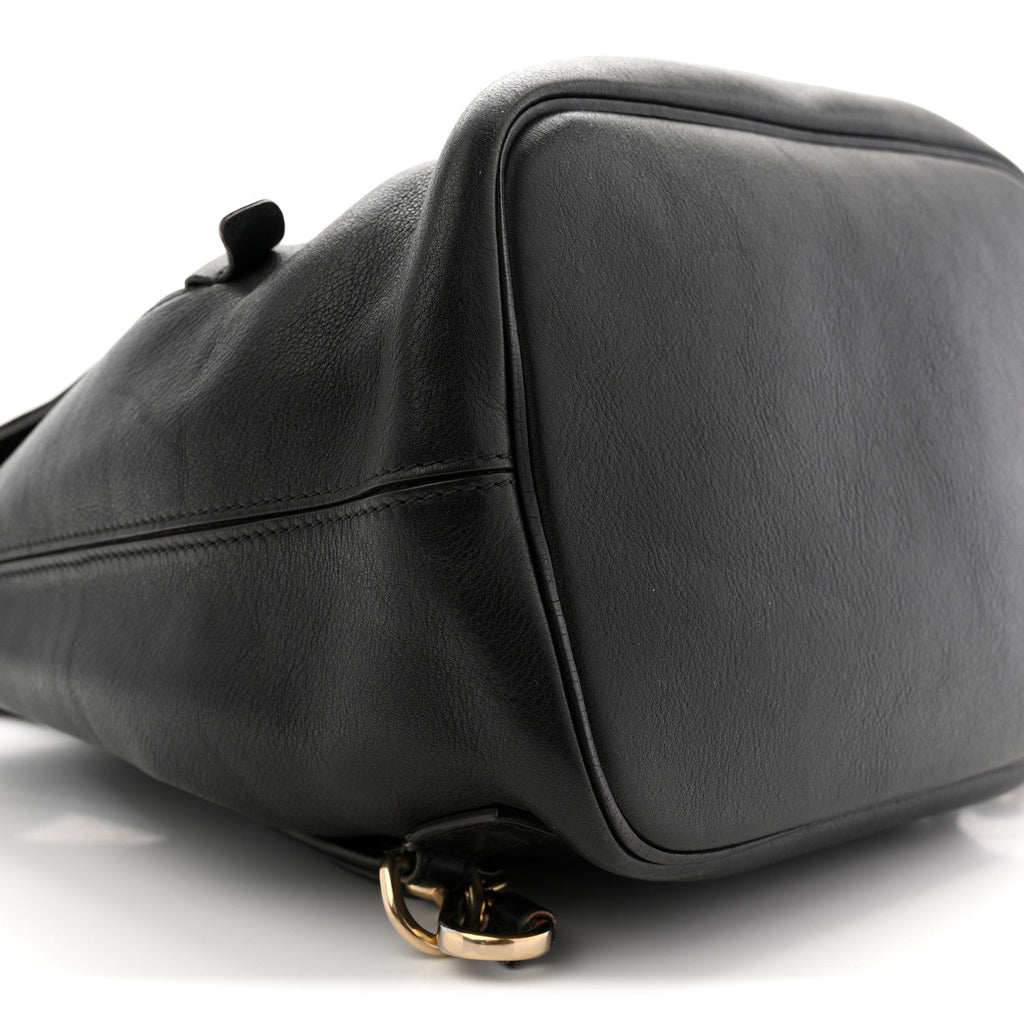 Suede Calfskin Medium Faye Backpack Black
