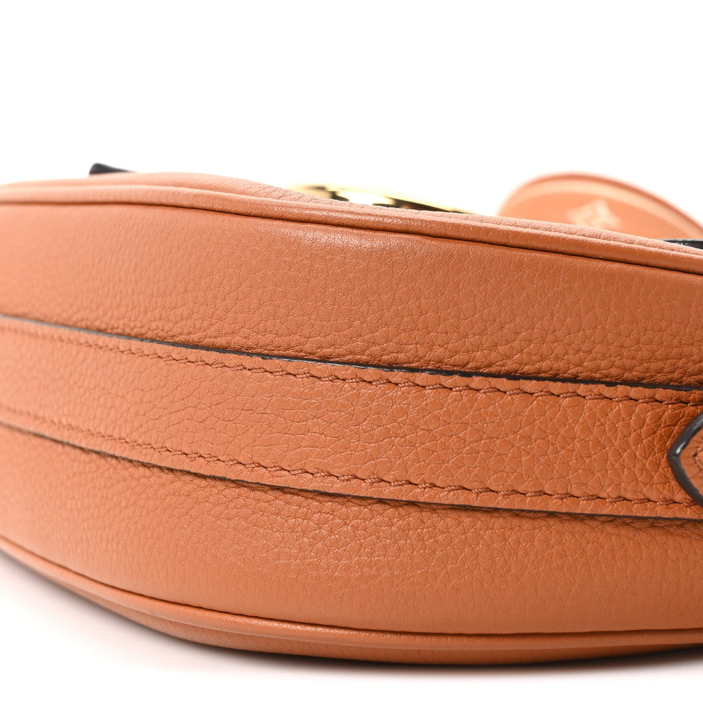 Grained Calfskin LV Pont 9 Soft MM Golden Siena