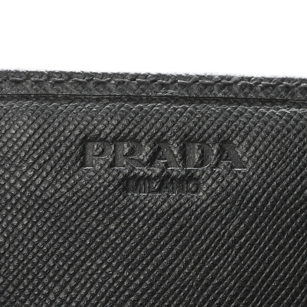 Saffiano Metal Continental Flap Wallet Black