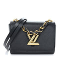 Epi Twist Braided Strap Shoulder Bag MM Black