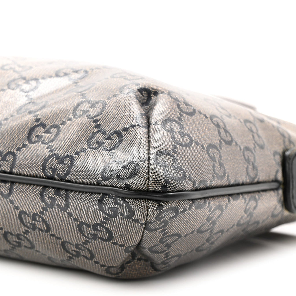 Crystal Monogram Small Flat Messenger Crossbody Navy